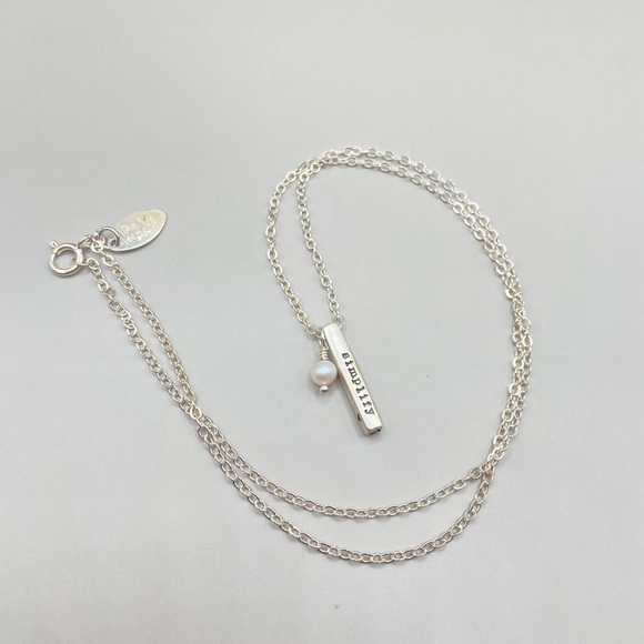 Lisa Leonard Sterling Silver Pearl Simplify Necklace - Picture 1 of 7